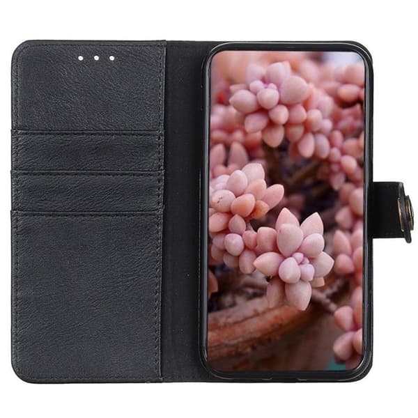 KHAZNEH iPhone 14 Plus Plånboksfodral Retro - Svart Svart