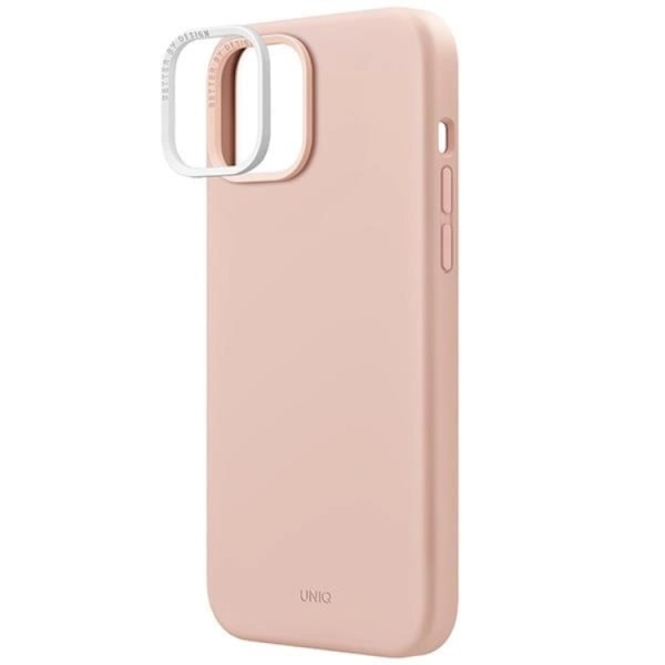 Uniq iPhone 15 Mobilskal Magsafe Lino Hue - Rosa