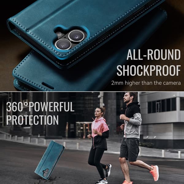 Caseme iPhone 17 Plånboksfodral RFID Blocking 033 Series - Grön Grön