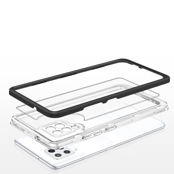 Galaxy A42 5G Skal Clear 3in1 - Sort Black