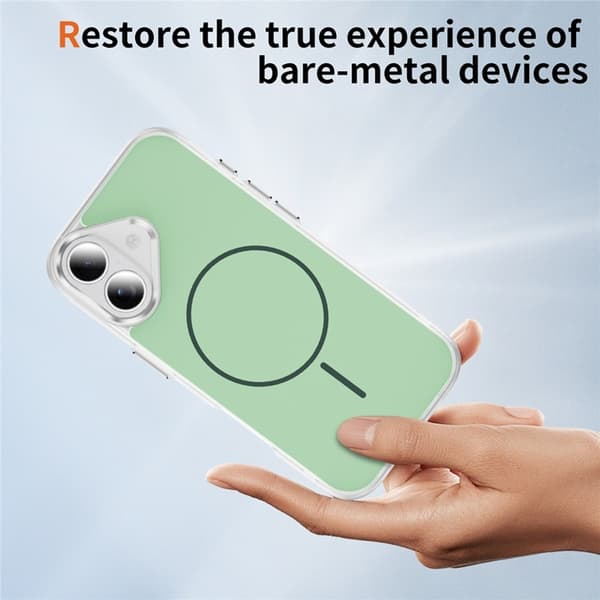 Mobilskal till iPhone 17 MagSafe Skin Touch TPU PC - Grön Grön