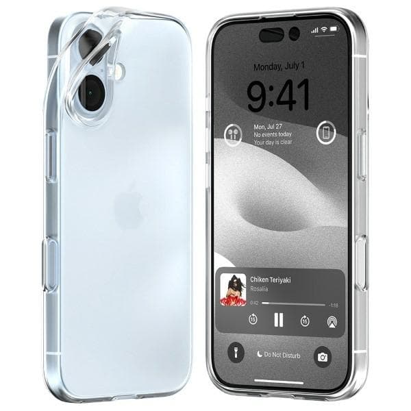 Mercury Telefontaske til iPhone 16 Plus Jelly - Klar Transparent