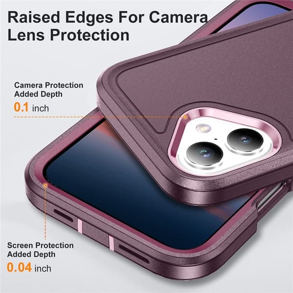 Mobilskal till iPhone 17 Kickstand Silikon - Lila/Rosa Lila