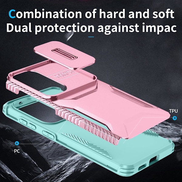 Mobilskal för Samsung Galaxy S26 Camshield TPU + PC - Rosa