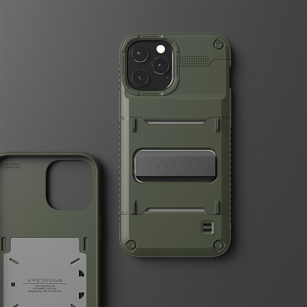 VRS DESIGN Damda QuickStand Skal iPhone 12 & 12 Pro - Grön Grön