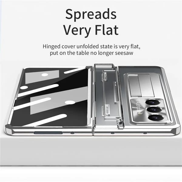 Mobilskal till Galaxy Z Fold7 Kickstand med Skärmskydd - Silver Silver