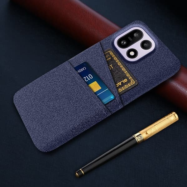 Mobilskal till OnePlus 15 5G Korthållare Cloth + Hard PC - Blå Blå