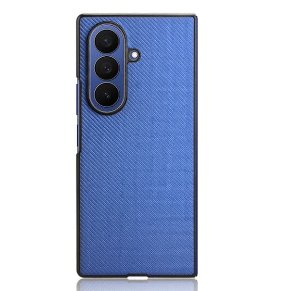 Mobilskal till Galaxy Z Fold7 Shockproof Carbon Fiber - Blå Blå
