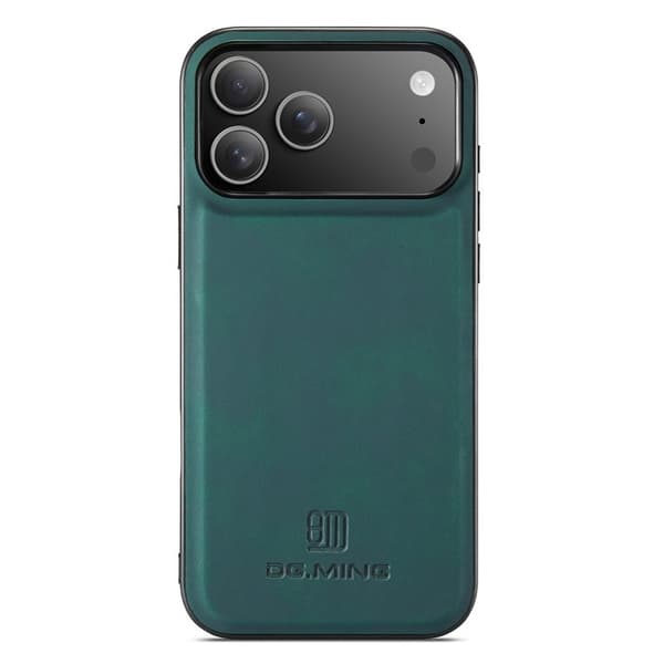 DG.MING Mobilskal till iPhone 17 Pro Max PU Läder Hybrid Grön