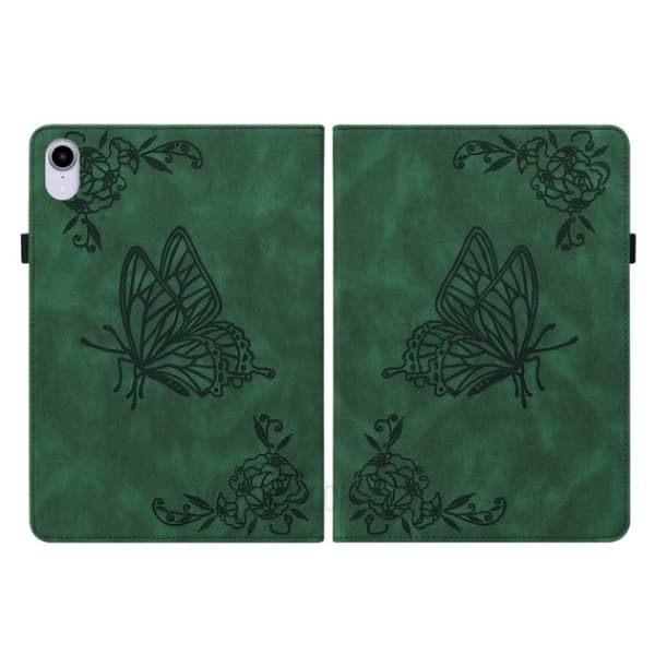 iPad mini 6 (2021) Etui Imprinted Butterfly Flower - Grøn Grön
