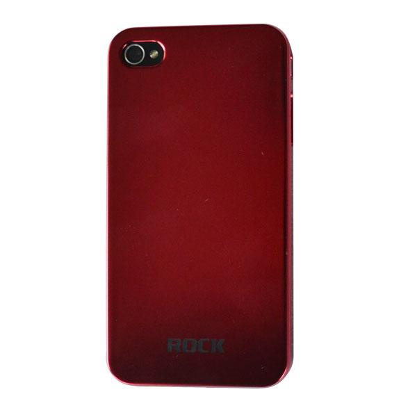 Rock Titanium cover til iPhone 4 (rød) + skærmbeskytter Red