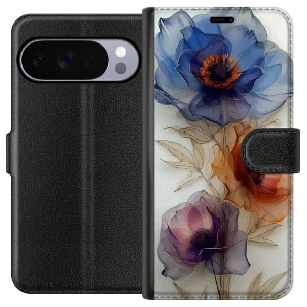Plånboksfodral till Google Pixel 10 Pro med Silkesblommor