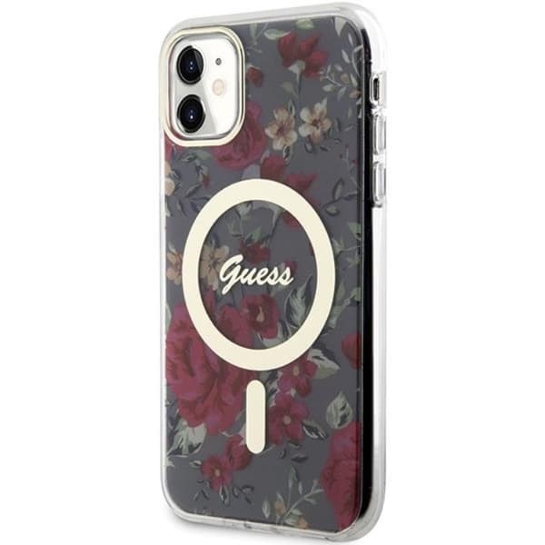 Guess iPhone 11/XR Mobilskal Magsafe Flower - Grøn/Khaki Grön