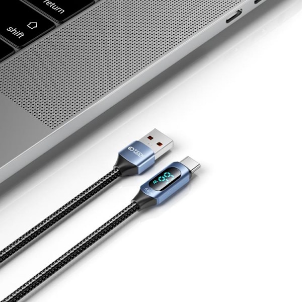 Tech-Protect USB-C till USB-A kabel Ultraboost LED 1m - Blå