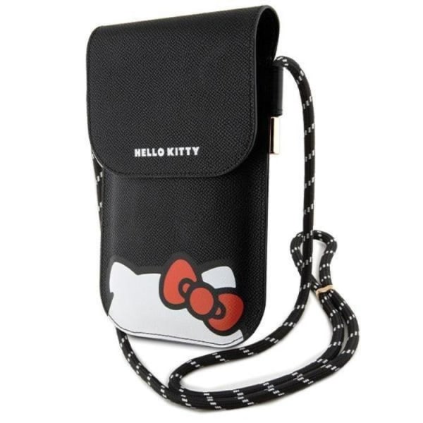 Hello Kitty Halsbandsfodral Läder Hiding Kitty - Svart Svart