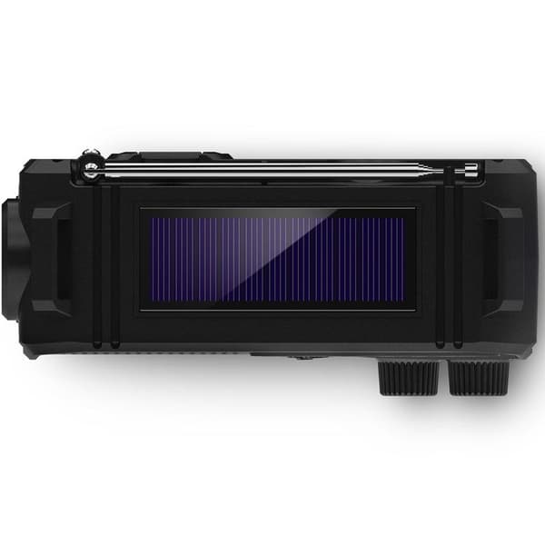 Philips Radio AM/FM lommelygte solcellehåndvæv - sort Svart