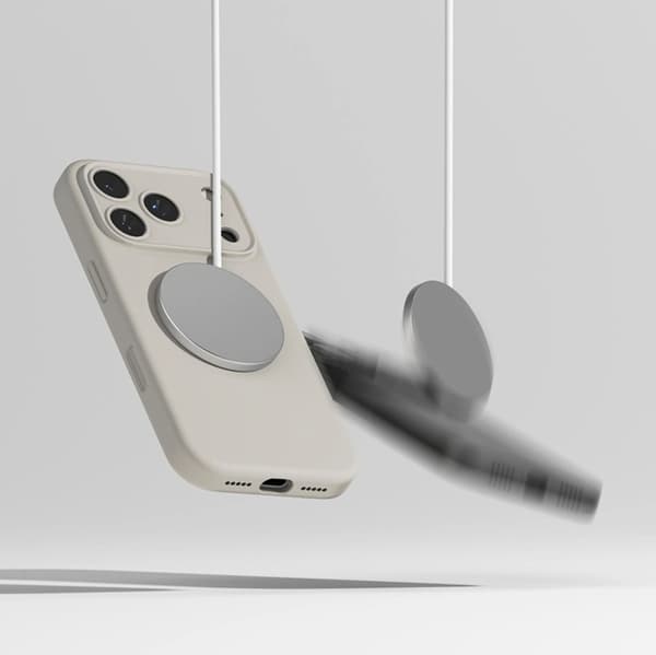 Tech-Protect telefontaske til iPhone 17 Pro Magsafe magnetisk silikone - sten Beige