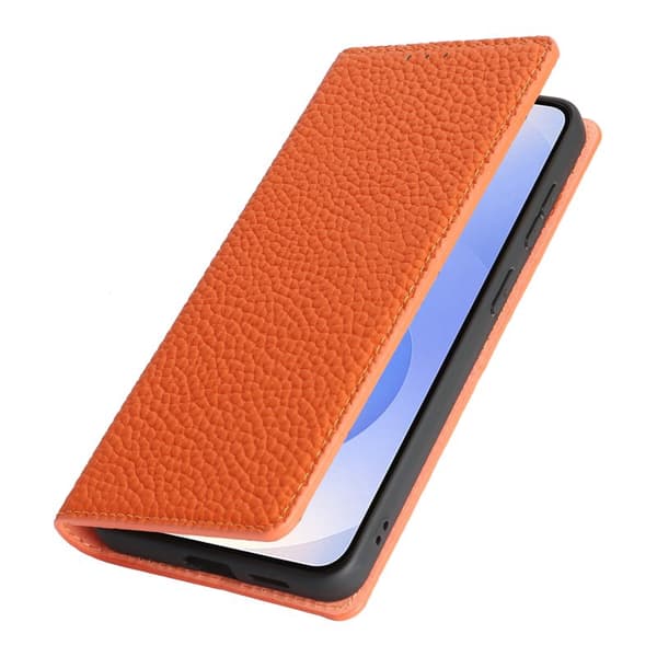 Plånboksfodral för Samsung Galaxy S26 Äkta läder - Orange