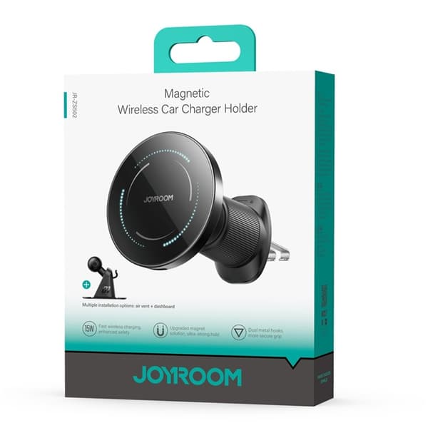JOYROOM MagSafe Bilhållare Luftventil/Instrumentbräda Trådlös Svart
