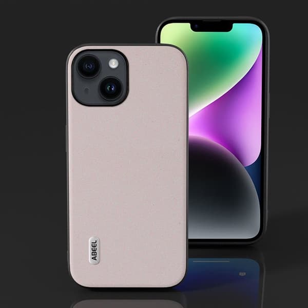 ABEEL Mobilskal till iPhone 14 Plus Glitter Vit PU Läder TPU Skydd