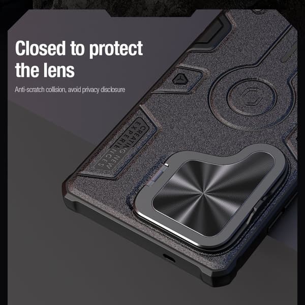 NILLKIN Camshield Armor Prop Mobilskal för Samsung Galaxy S25 Ultra - Blå