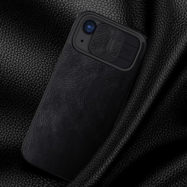 Nillkin iPhone 15 Pro lompakkokotelo Qin Pro nahka - musta