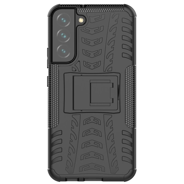 Tire Texture Kickstand Cover Galaxy S22 Plus 5G - Sort Black