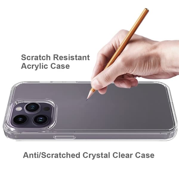 BOOM iPhone 15 Pro Max/15 Ultra Mobilskal Akryl TPU - Gennemsigtig Transparent