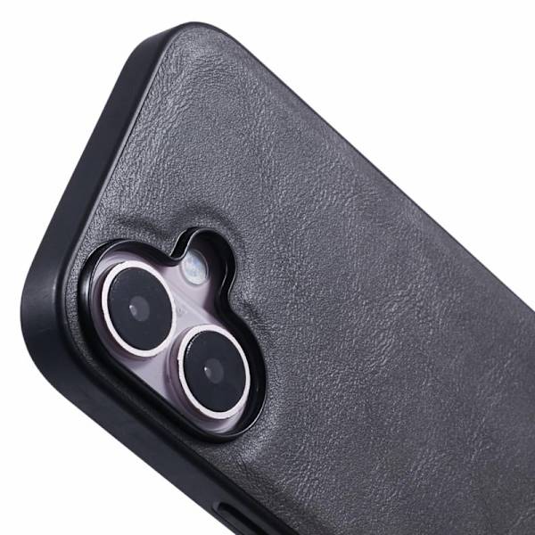 X-LEVEL Bojue-3 Mobilskal till iPhone 16 MagSafe Läder Grå