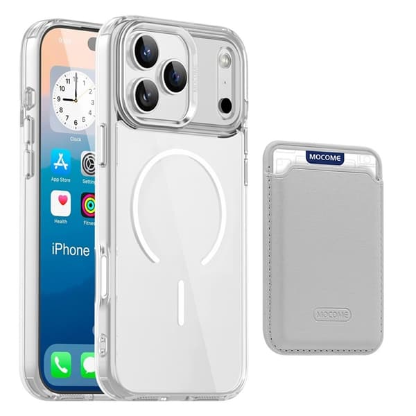 Mobilskal till iPhone 17 Pro MagSafe med Korthållare - Transparent Transparent
