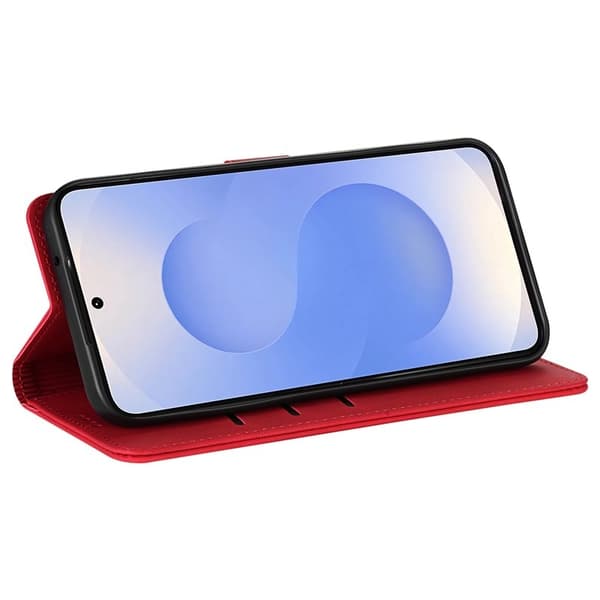 AZNS Samsung Galaxy A17 5G Plånboksfodral Konstläder - Röd