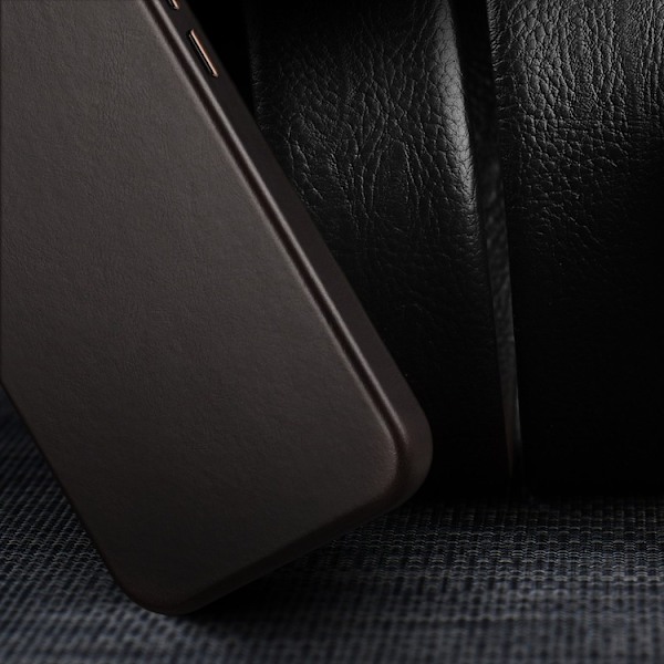 Dux Ducis iPhone 14 Pro Skal MagSafe Naples Läder - Mörkbrun