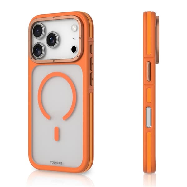 YOUNGKIT Mobilskal till iPhone 17 Pro MagSafe Skin-Touch Matte - Orange