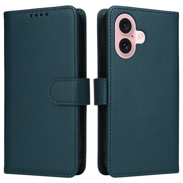 BETOPNICE iPhone 16 Plånboksfodral Magnetiskt Detachable Konstläder - Blå