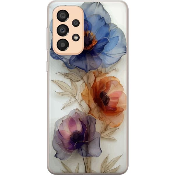 Telefontaske til Samsung Galaxy A33 5G med silkeblomster