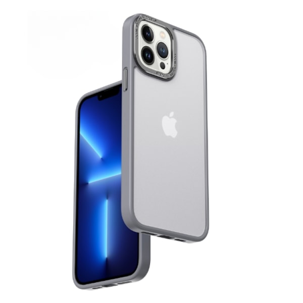 iPhone 14 Skal Kameraram i Aluminiumlegering - Vit Silver