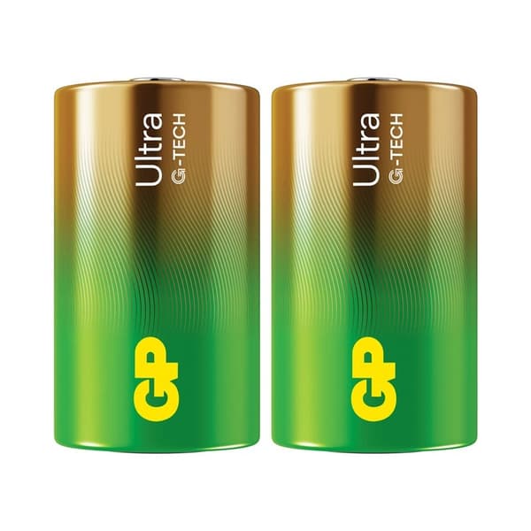 GP Batteri Ultra Alkaline D LR20 2-Pakke