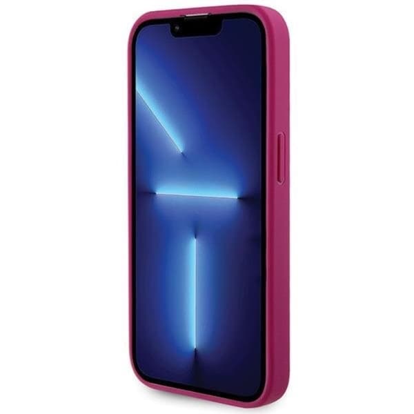Guess Mobilskal till iPhone 15 Pro Max Strass Metal Logo - Rosa