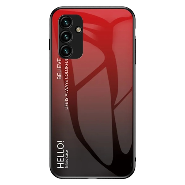 Galaxy A14 Mobilskal Flexibelt - Gradient Röd Svart Svart