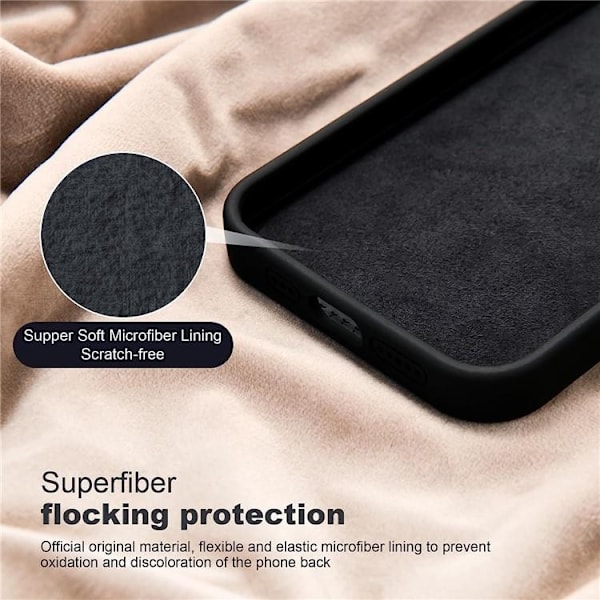 iPhone 15 Pro Max Mobilskal Magsafe Liquid Silikon - Svart Svart