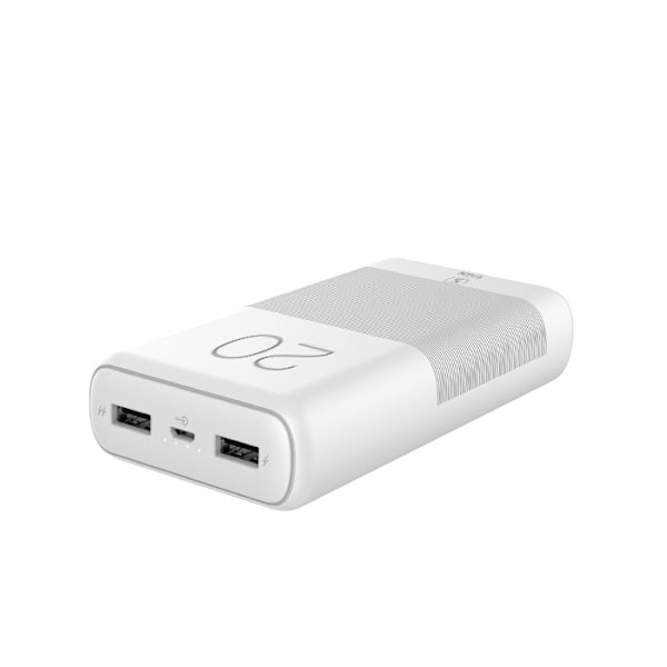 SiGN Extremt Kraftfull QC Powerbank 20000 mAh, 21A - Vit Vit