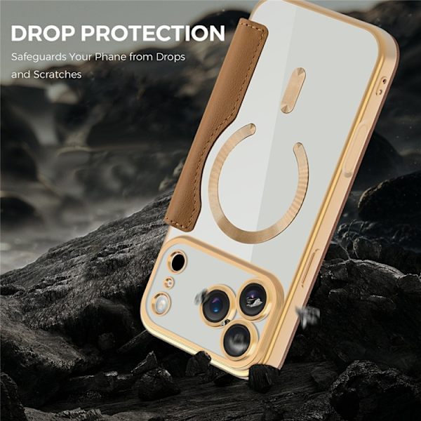 iPhone 17 Pro Plånboksfodral MagSafe RFID-Skydd - Brun Brun