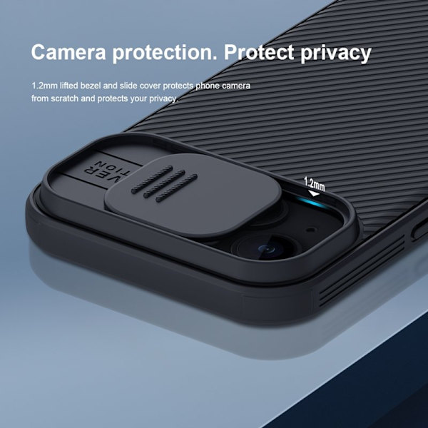 NILLKIN CamShield Pro Mobilskal till iPhone 15 Plus med Kameraskydd Blå