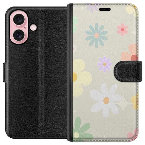 Apple iPhone 16 Pung Taske med Fejende Blomster
