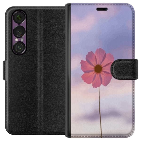 Plånboksfodral till Sony Xperia 1 VII med Rosa blomma