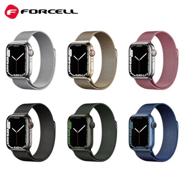 Forcell Apple Watch (42/44/45/49mm) Rannekoru F-Design - Sininen