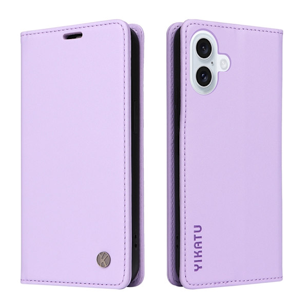 Yikatu iPhone 17 Plånboksfodral Closure - Ljuslila Lila