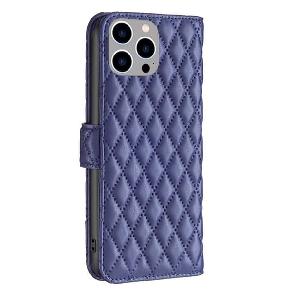 BINFEN iPhone 14 Pro Max Plånboksfodral Rhombus - Blå Blå