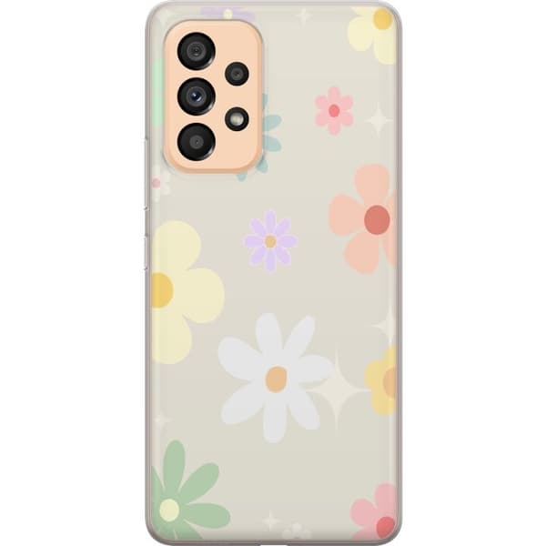 Mobilskal till Samsung Galaxy A53 5G med fejdande blommor