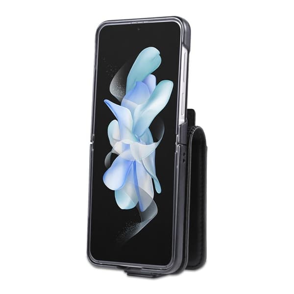 AZNS Samsung Galaxy Z Flip5 Plånboksfodral Konstläder - Svart